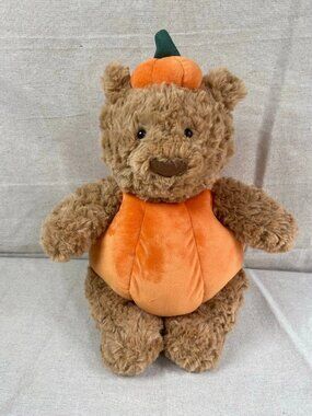 Jellycat Barcelona Bear Pumpkin Plush Toy—Cute Pumpkin Bear Plush Gift